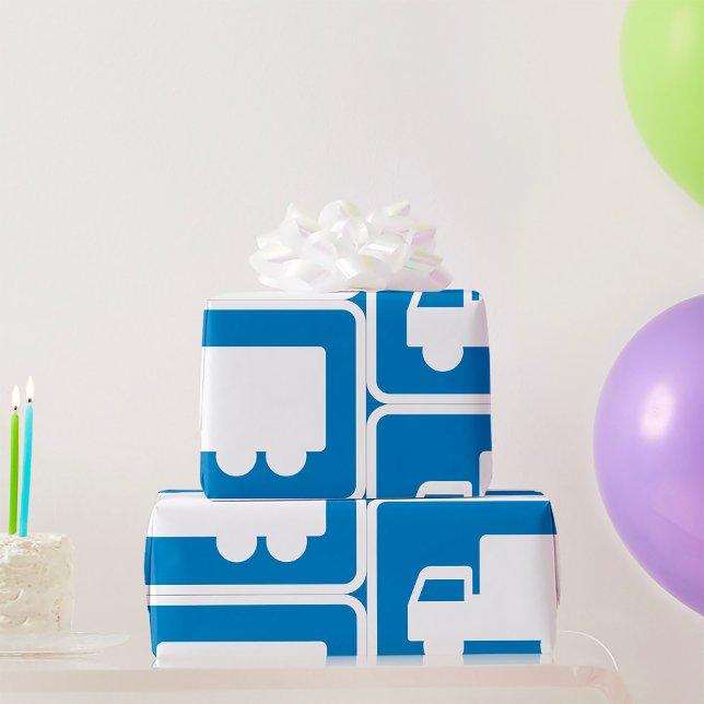Trucks Road Sign Wrapping Paper (Creator Uploaded)