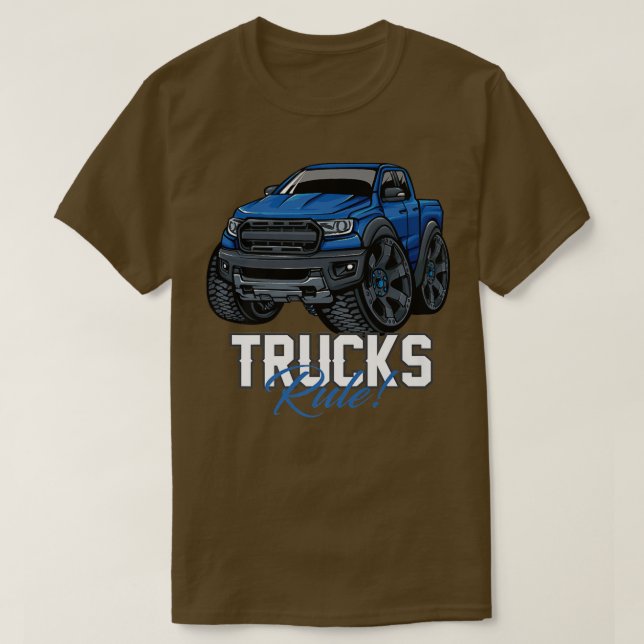 Trucks Rule Truck Love  T-Shirt (Design Front)