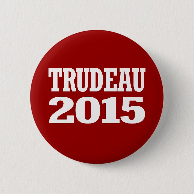 Trudeau 2015 pinback button (Front)