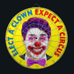 Trudeau clown face, elect a clown expect a circus dart board<br><div class="desc">Trudeau clown face,  elect a clown expect a circus Dart Board</div>