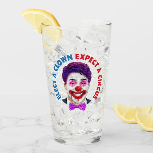 Trudeau clown face elect a clown expect a circus  glass