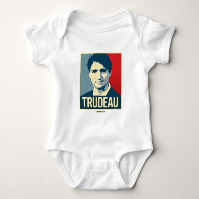 Trudeau Propaganda Poster -.png Baby Bodysuit (Front)