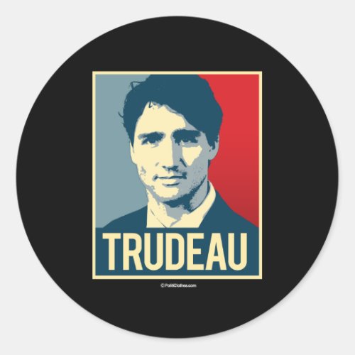 Trudeau Propaganda Poster _png Classic Round Sticker