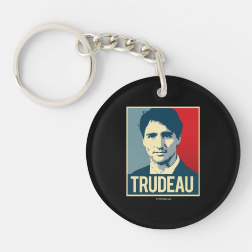 Trudeau Propaganda Poster _png Keychain