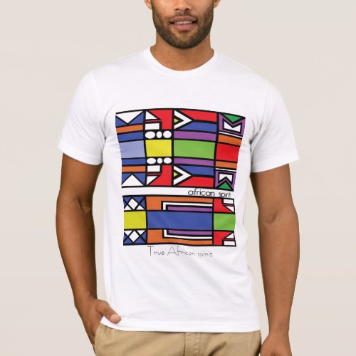 True African spirit Zulu design T_Shirt