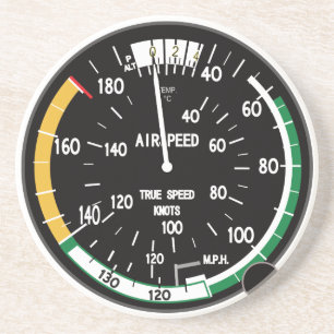 True Airspeed Indicator Sandstone Coaster
