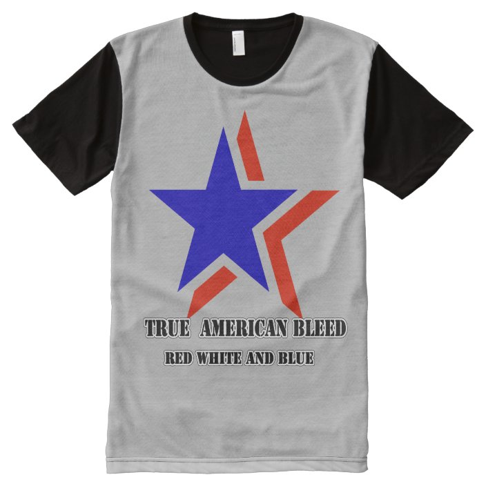 bleed red white and blue shirt