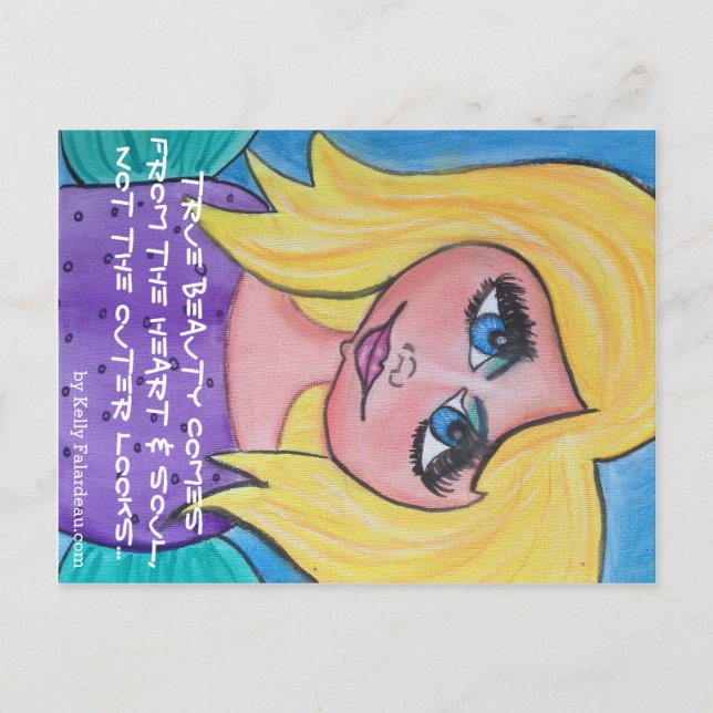 True Beauty Comes From Your Heart & Soul Postcard (Front)