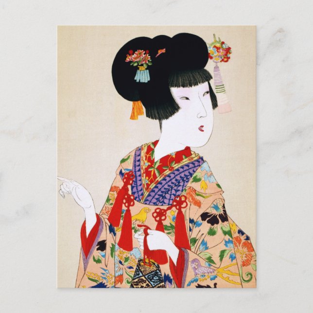 True Beauty Vintage Japanese Print Postcard (Front)