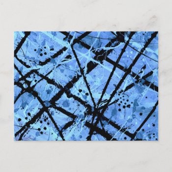 True Blue (an Abstract Art Design) ~ Postcard by TheWhippingPost at Zazzle