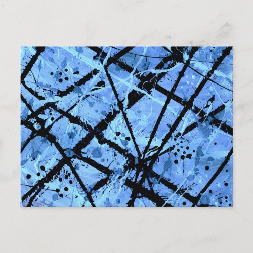 TRUE BLUE an abstract art design  Postcard