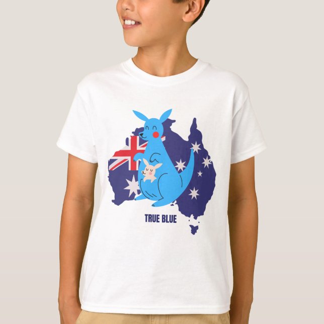 True Blue Australia Kangaroo T-Shirt (Front)