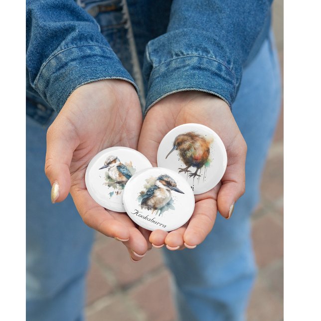 True Blue Kookaburra, custom Button (Creator Uploaded)