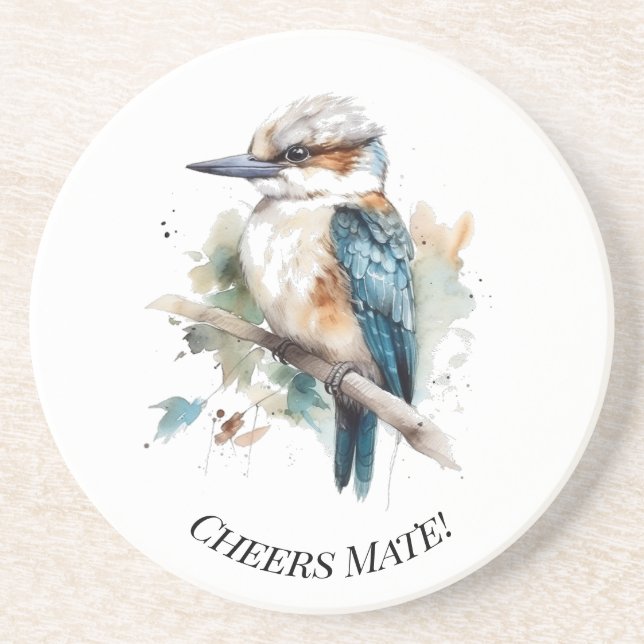True Blue Kookaburra, custom Coaster (Front)