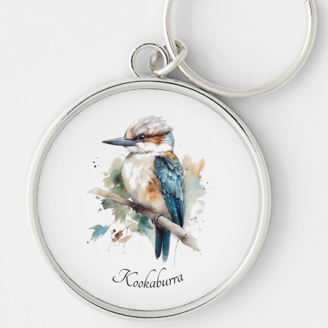 True Blue Kookaburra, custom Keychain (Front)