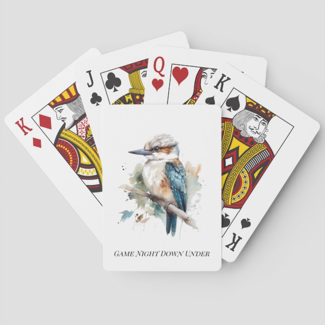 True Blue Kookaburra, custom Poker Cards (Back)