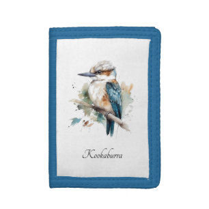 True Blue Kookaburra, custom Tri-fold Wallet