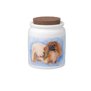 True Blue Pekingese Candy Jar