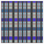 True Blue Plaid Pattern Fabric