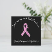 True Breast Cancer Pink Ribbon Party Invitation | Zazzle