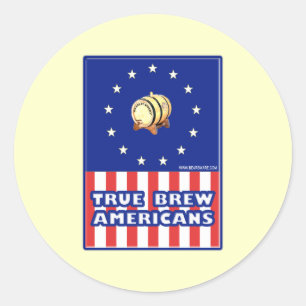 True Brew Wine Americans Classic Round Sticker