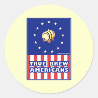 True Brew Wine Americans Classic Round Sticker