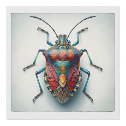 True Bug Heteroptera 290524IREF109 _ Watercolor Faux Canvas Print