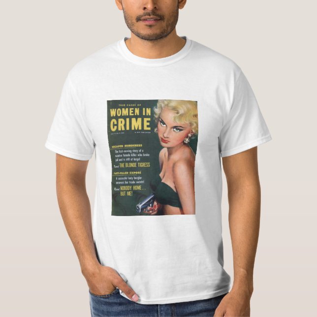 True Cases of Women in Crime 1954-07 T-Shirt (Front)