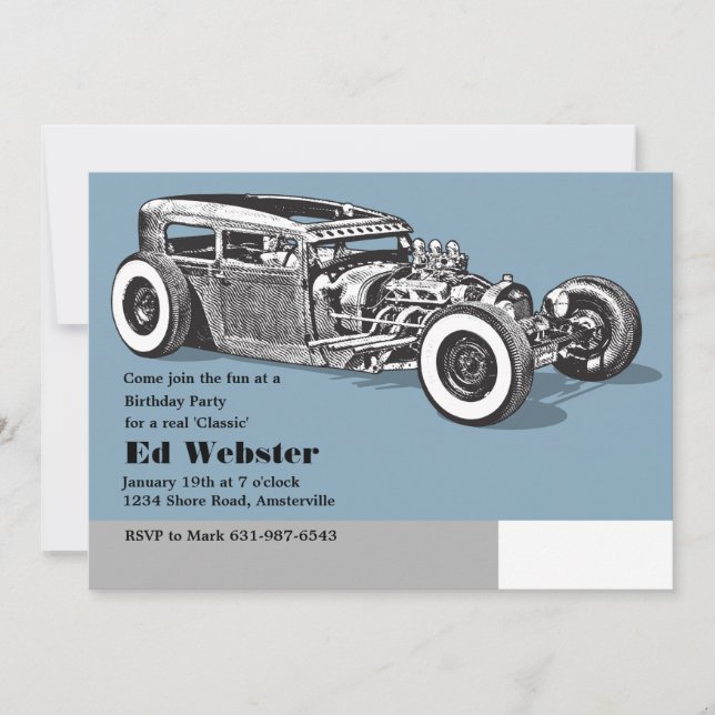 True Classic Birthday Invitation (Front)