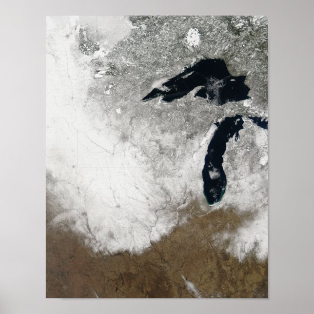 True-color image of snow poster (Front)