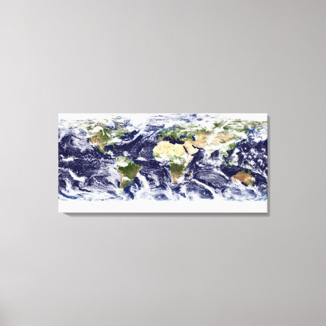 True-color image of the entire Earth Canvas Print (Front)