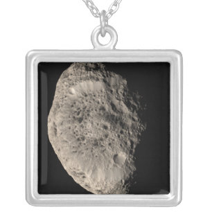 True color mosaic of Saturn's moon Hyperion Silver Plated Necklace