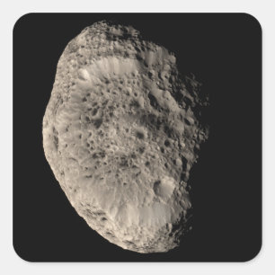 True color mosaic of Saturn's moon Hyperion Square Sticker