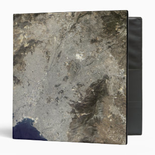 True-color satellite view of central Athens 3 Ring Binder