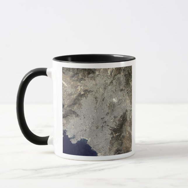 True-color satellite view of central Athens Mug (Left)