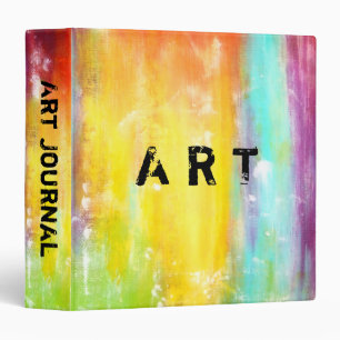 True Colors Abstract Art 3 Ring Binder