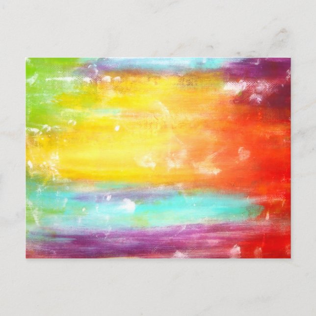 True Colors Abstract Art Postcard (Front)