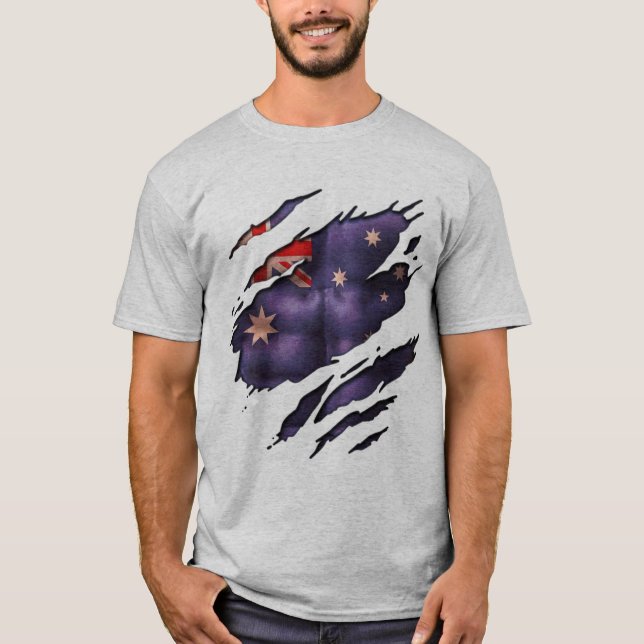 True Colors Aussie Flag Tear T-Shirt (Front)