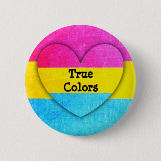 True Colors Pansexual Flag Button | Zazzle.com