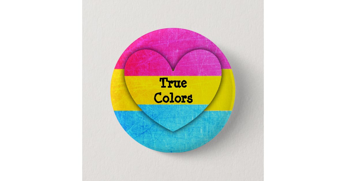True Colors Pansexual Flag Button | Zazzle