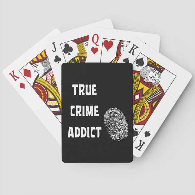 True crime addict poker cards (Back)