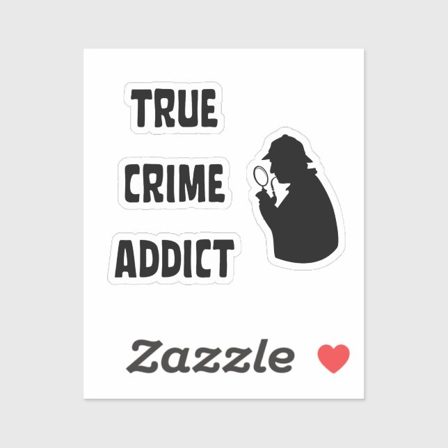 True crime addict sticker (Sheet)