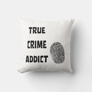 True crime addict throw pillow
