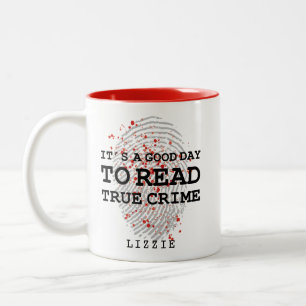 True Crime Book Lover Reader's Custom Two-Tone Coffee Mug