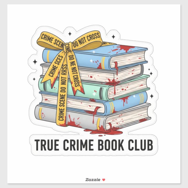 True Crime Book Sticker – Crime Scene Books with  (Sheet)