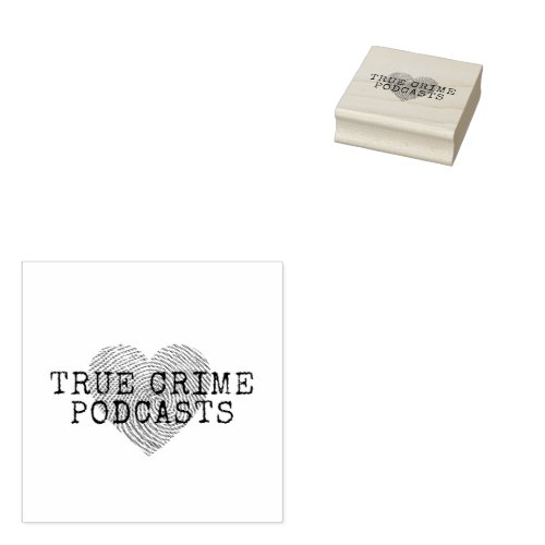 True Crime Podcast Lover  Rubber Stamp