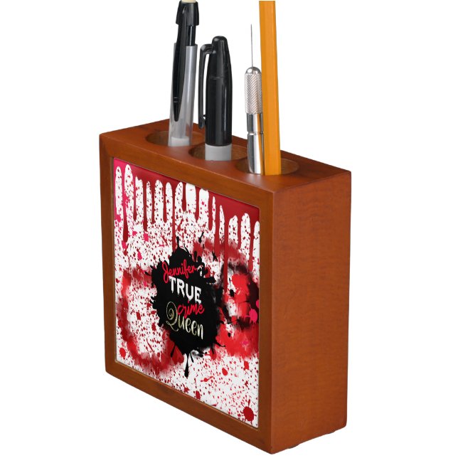 True Crime Queen Personalized Desk Organizers (In Situ)