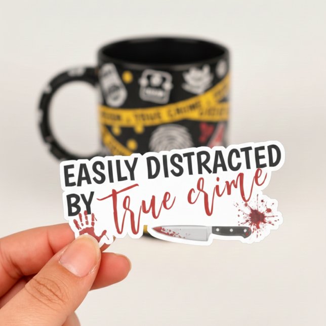 True Crime Shows Lover Funny Gift Sticker (True Crime Shows Lover Funny Gift Sticker)