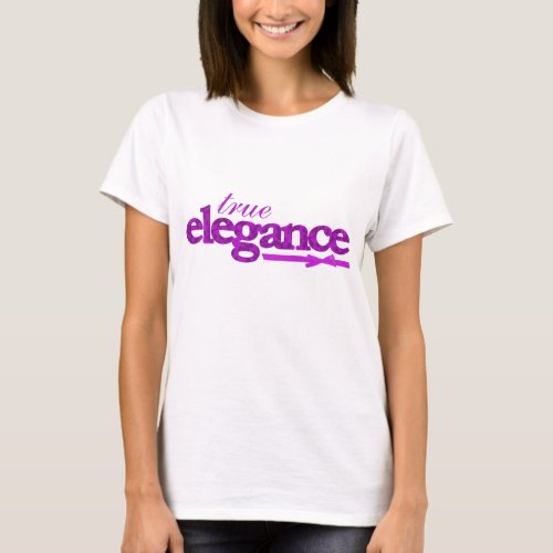 True elegance purple damask  ribbon t_shirt