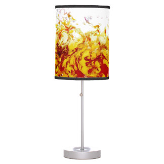 True Flames yellow red orange black fire Table Lamp